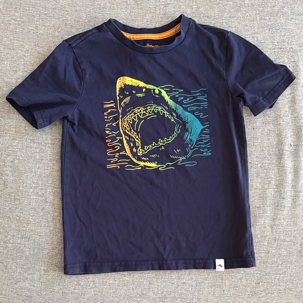 Tommy Bahama Navy Shark Graphic Tee - S 5/6